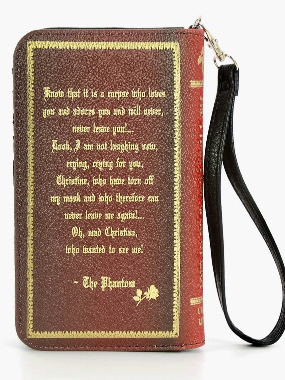 Phantom of the Opera Book Wallet Wristlet RFID Blocking NWT Gothic Romance - Picture 3 of 5